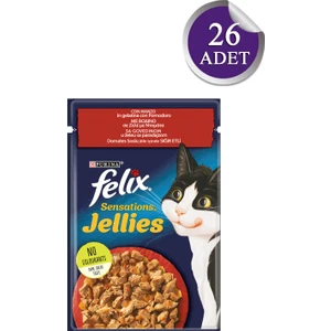 Felix Sensations Jellies Domates Soslu Sığır Etli 26 x 85gr