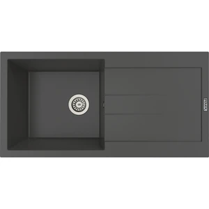 POLEX Cristalüx Granit Evye P-X1 Antrasit Tezgah Altı Ve Tezgah Üstü Mutfak Evyesi 98x49,5cm
