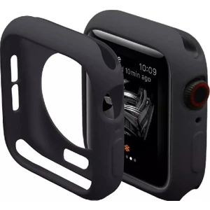 Apple Watch Uyumlu Seri 1 2 3 4 5 6 Se(41 Mm)Önü Açık Tasarım Yumuşak Silikon Kılıf Siyah