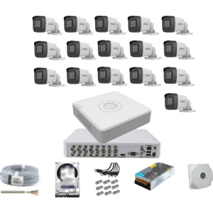 16 Kameralı Dış Ortam Güvenlik Kamera Seti 4 Tb Hdd