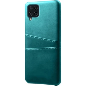 Galaxy F22 / M22 4g / M32 4g Kart Yuvalı Dayanıklı Pu Deri Kaplamalı Pc Telefon Kılıfı  - Yeşil (Yurt Dışından)
