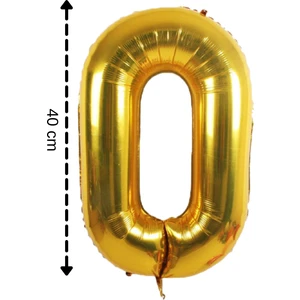 Folyo Balon 0 Rakamı Helyum Balon 40 cm