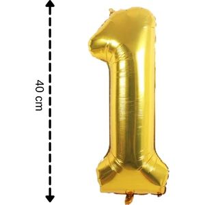 Folyo Balon 1 Rakamı Helyum Balon 40 cm