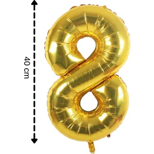 Folyo Balon 8 Rakamı Helyum Balon 40 cm
