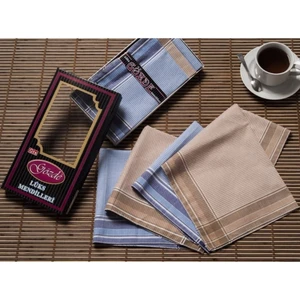 Gözde Siyah Kutulu 42X42 cm Düzine 12 Adet Kumaş Mendil-Gm 07