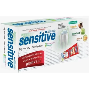 Fresh White Sensitive Propolis Aloe Vera Misvak Özlü Diş Macunu 75 Ml + Dentish Smart Kids Çocuk Diş Macunu 75 Ml