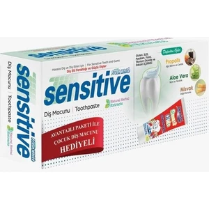 Fresh White Sensitive Yeşil Çay Ekinezya Nane Diş Macunu 75 Ml + Dentish Smart Kids Çocuk Diş Macunu 75 Ml