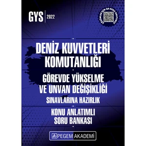 Pegem Akademi Yayıncılık 2022 Deniz Kuvvetleri Komutanlığı Görevde Yükselme Konu Anlatımlı Soru Bankası