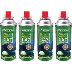 Orgaz Kamp Kartuş Tüp 227 gr Orcamp 4'lü Paket