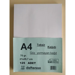 A4 Teksir Kağıdı 125 Adet 70 gr