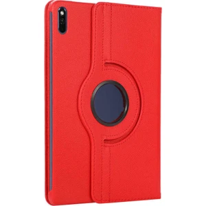 Case 4U Huawei MatePad 11 (2021) Uyku Modlu 360 Derece Dönebilen Standlı Tablet Kılıfı Kırmızı