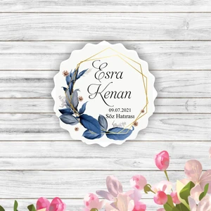 Baskıcı Amca 50 Li Ahşap Mavi Desenli Magnet