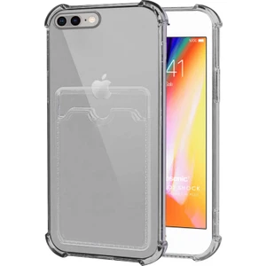 Apple iPhone 8 Plus Card Slot Shock Kılıf Siyah