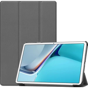 Case 4U Huawei MatePad 11 (2021) Smart Cover Katlanabilir Standlı Tablet Akıllı Kapak Gri