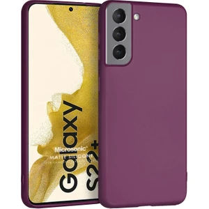 Matte Silicone Samsung Galaxy S22 Plus Kılıf Mor
