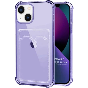 Apple iPhone 13 Mini Card Slot Shock Kılıf Lila