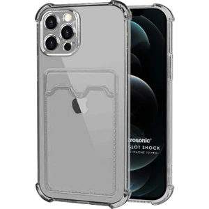 Apple iPhone 12 Pro Card Slot Shock Kılıf Siyah