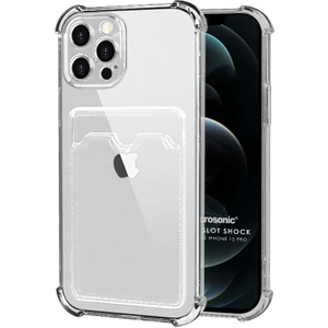 Apple iPhone 12 Pro Card Slot Shock Kılıf Şeffaf