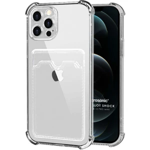 Apple iPhone 12 Pro Max Card Slot Shock Kılıf Şeffaf