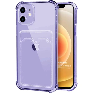 Apple iPhone 12 Mini Card Slot Shock Kılıf Lila