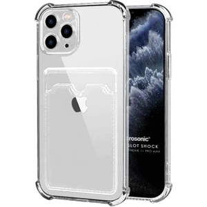 Apple iPhone 11 Pro Max Card Slot Shock Kılıf Şeffaf