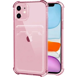 Apple iPhone 11 Card Slot Shock Kılıf Pembe