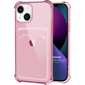 Apple iPhone 13 Mini Card Slot Shock Kılıf Pembe