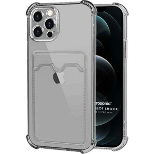 Apple iPhone 12 Pro Max Card Slot Shock Kılıf Siyah