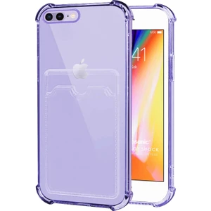 Apple iPhone 8 Plus Card Slot Shock Kılıf Lila