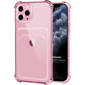 Apple iPhone 11 Pro Card Slot Shock Kılıf Pembe