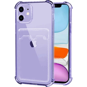 Apple iPhone 11 Card Slot Shock Kılıf Lila