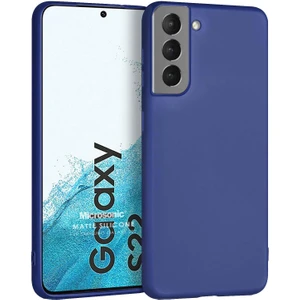 Matte Silicone Samsung Galaxy S22 Kılıf Lacivert