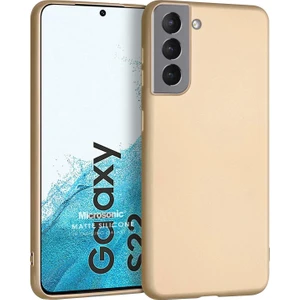Matte Silicone Samsung Galaxy S22 Kılıf Gold