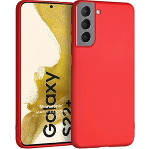Matte Silicone Samsung Galaxy S22 Plus Kılıf Kırmızı