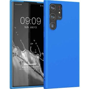Matte Silicone Samsung Galaxy S22 Ultra Kılıf Mavi