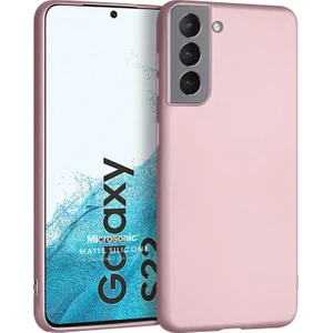 Matte Silicone Samsung Galaxy S22 Kılıf Rose Gold