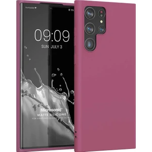 Matte Silicone Samsung Galaxy S22 Ultra Kılıf Mor