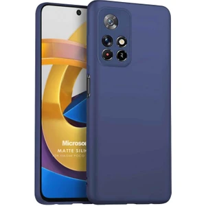Matte Silicone Xiaomi Poco M4 Pro Kılıf Lacivert