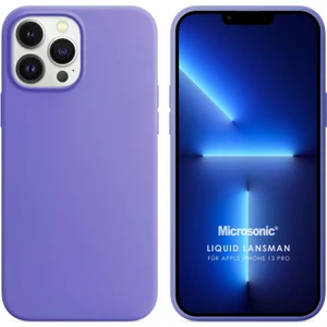 Apple iPhone 13 Pro Kılıf Liquid Lansman Silikon Lila