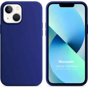 Apple iPhone 13 Mini Kılıf Liquid Lansman Silikon Lacivert
