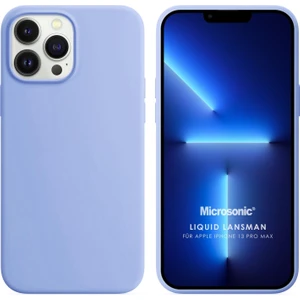 Apple iPhone 13 Pro Max Kılıf Liquid Lansman Silikon Mavi