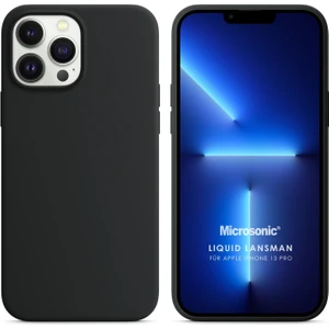 Apple iPhone 13 Pro Kılıf Liquid Lansman Silikon Siyah