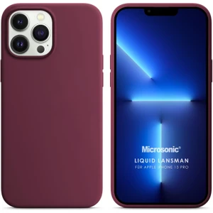 Apple iPhone 13 Pro Kılıf Liquid Lansman Silikon Bordo
