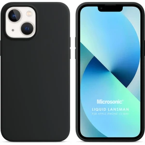 Apple iPhone 13 Mini Kılıf Liquid Lansman Silikon Siyah