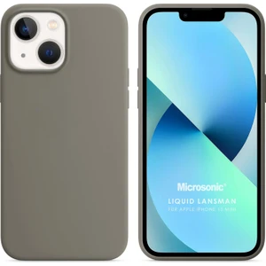 Apple iPhone 13 Mini Kılıf Liquid Lansman Silikon Gri