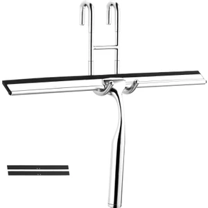 Guangdong Spirit Silecek Paslanmaz Çelik Duş Sileceği 31CM Sondajsız Duş Sileceği Duvar Askılı Pencere Çektirmesi 2 Silikon