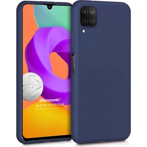 Matte Silicone Samsung Galaxy M32 4g Kılıf Lacivert