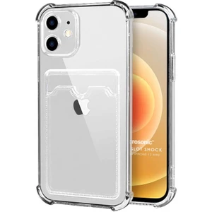 Apple iPhone 12 Mini Card Slot Shock Kılıf Şeffaf