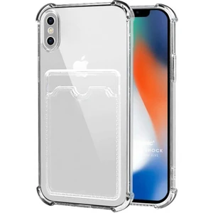 Apple iPhone Xs Card Slot Shock Kılıf Şeffaf