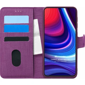 Omix X500 Kılıf Fabric Book Wallet Mor